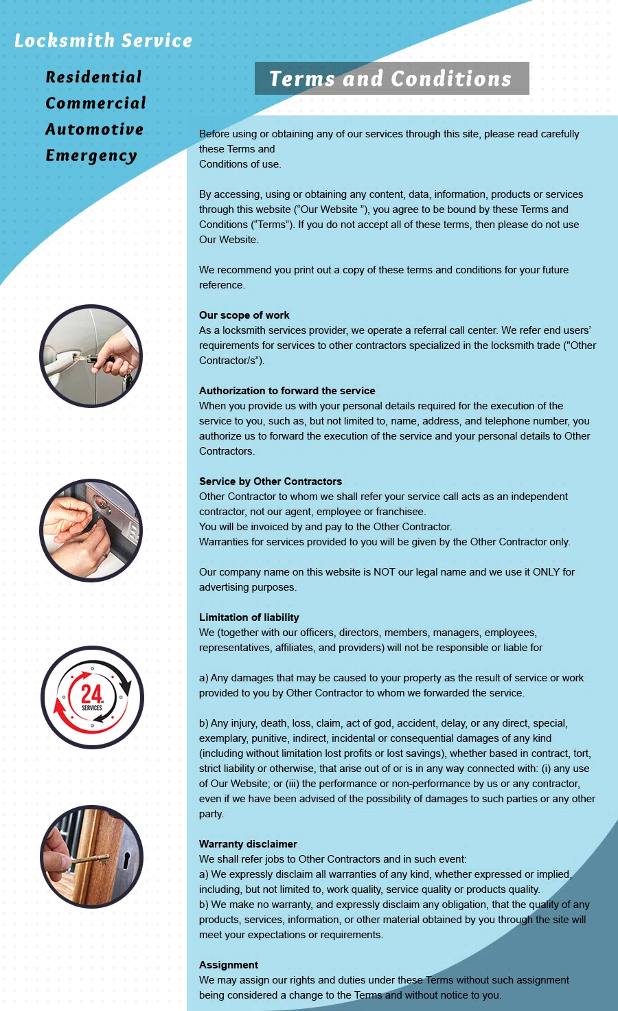 Longboat Key Locksmiths Longboat Key, FL 941-676-3452 - Terms-and-condition